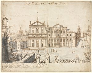 罗马的十八景：瓦里切拉的圣玛丽亚教堂，1665年。