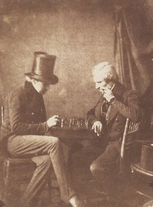 国际象棋选手》，约1845年。 作者 可能是 Antoine François Jean Claudet 的作品。