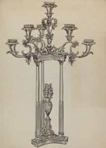 烛台，约1936年。 作者 莉莲·考西
