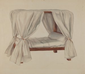 娃娃床，约1937年。 作者 莉莲·考西