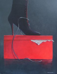 Boot on a red box 作者 林肯·塞利格曼