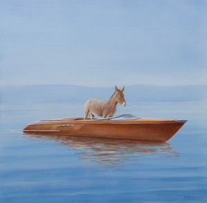 Riva中的驴子，2010年（画布上的丙烯酸）