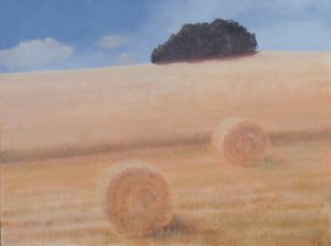 两个干草捆，2012年（丙烯画布）