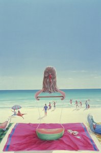 箭牌口香糖女孩我（画布上的丙烯酸）