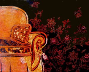 锈蚀简易椅，2017（混合媒介） 作者 琳达·亚瑟（Linda Arthur）