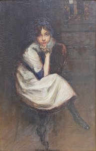 少女坐像 作者 莉诺·塞尔瓦蒂科（Lino Selvatico）