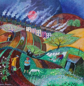 Smokey Chimneys, 2018 (pastels on paper) 作者 丽莎·格拉·詹森