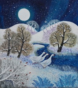 沉默的雪，2021年，（画布上的丙烯）。 作者 丽莎·格拉·詹森