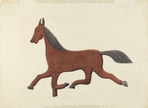 马的风向标，可能是1938年。 作者 劳埃德布鲁姆