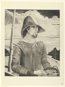 布列塔尼人
Pêcheur Breton II（原标题） 作者 Lodewijk Shelfhout（艺术家签名）