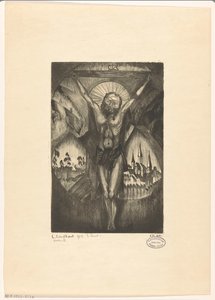十字架上的基督
Le Christ I（物品上的原标题） 作者 Lodewijk Shelfhout（艺术家签名）