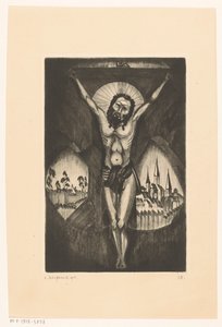十字架上的基督
Le Christ I（物品上的原标题） 作者 Lodewijk Shelfhout（艺术家签名）