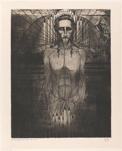 基督在大教堂之中 Les Cathédrales（原标题） 作者 Lodewijk Shelfhout（艺术家签名）