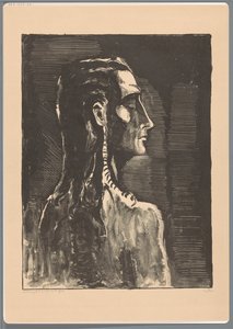 闭眼人物 作者 Lodewijk Shelfhout（艺术家签名）
