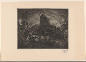 有树木的丘陵景观 Les Arbres（物体上的原始标题） 作者 Lodewijk Shelfhout（艺术家签名）
