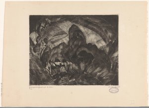 有树木的丘陵景观
Les Arbres（实物上的原标题） 作者 Lodewijk Shelfhout（艺术家签名）