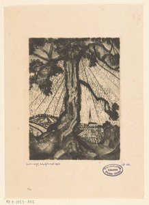 带定居点的丘陵景观
Le Village I（原标题） 作者 Lodewijk Shelfhout（艺术家签名）