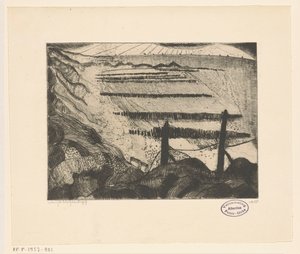 栋堡海滩 Plage de Domburg II（原标题） 作者 Lodewijk Shelfhout（艺术家签名）