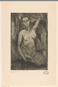 Zittende vrouw
Femme assise（物品上的原标题） 作者 Lodewijk Shelfhout（艺术家签名）