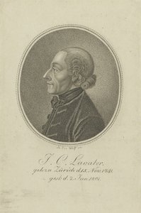 诗人和相学家约翰·卡斯珀·拉瓦特（Johann Kaspar Lavater）的肖像1741-1801年，c。 1810。 作者 Loeser Leo Wolf