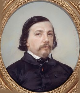 诗人泰奥菲勒-戈蒂埃1811-1872年的肖像，1850年。 作者 莱昂·里森纳