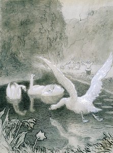 丑小鸭》，洛伦茨-弗罗里希（1820-1908 年）为安徒生（1805-1875 年）的童话创作的插图