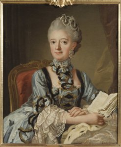 Louise Ulrique de Prusse, reine de Suede et Finlande - 普鲁士王后路易莎·乌尔丽卡（1720-1782 年）的肖像，由年轻的洛伦兹帕施（1733-1805 年）所绘。 布面油画
