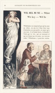 Wilhelmine, Whist, Wiskey, Willis, 第 36 页 - L. Froelich 和一位父亲（Hetzel 本人）所著的 Alphabet of Mademoiselle Lili。Bibliotheque  Magasin d