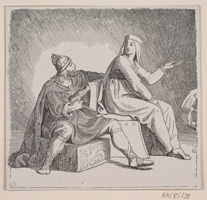 Sweyn Forkbeard 开往英格兰的火车和斯沃德战役 "插图 作者 洛伦兹·弗罗利希