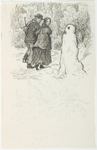 雪人》插图草稿 作者 洛伦兹·弗罗利希