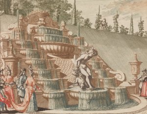 水仙的瀑布，在大花园的东侧"，在：Tooneel Der Voornaamst..., n.d。
