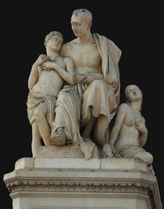 1830-1850年在佛罗伦萨迪米多夫广场上的尼古拉·尼基蒂奇·德米多夫伯爵纪念碑