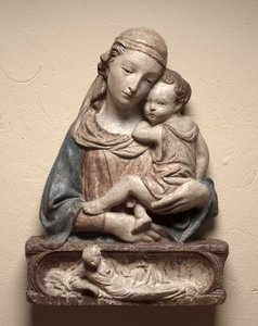 麦当娜和孩子，c。 1450。 作者 洛伦佐·吉贝蒂（Lorenzo Ghiberti）