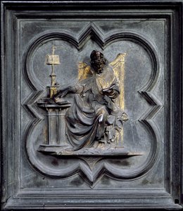 St Ambrose，San Giovanni洗礼堂北门小组E，1403-24（青铜）