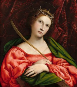 圣凯瑟琳，1522年。 作者 洛伦佐·乐透（Lorenzo Lotto）