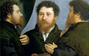 洛伦佐·洛托（Lorenzo Lotto）的戈德史密斯绘画的三重肖像 作者 洛伦佐·乐透（Lorenzo Lotto）