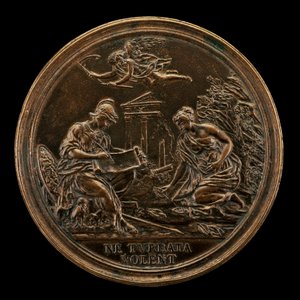带有密涅瓦、时间和西比尔的寓言[背面]，1725年。 作者 洛伦佐·玛丽亚·韦伯