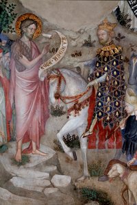 Predication of st John the baptist, detail (Fresco 作者 Lorenzo Salimbeni