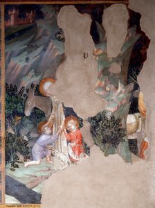 玛丽和耶稣与圣约翰浸信会孩提时代的会面，细节（壁画） 作者 洛伦佐·萨利姆贝尼（Lorenzo Salimbeni）