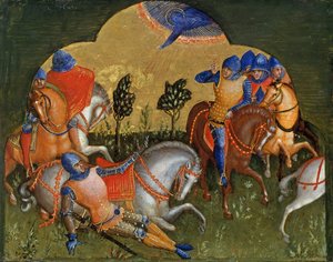 保罗-普雷代拉的皈依》面板，约1370年。 作者 洛伦佐（Lorenzo Veneziano）