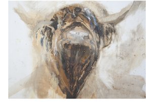 La Vache，Cow，2015，（石油上的石油和混合媒体）