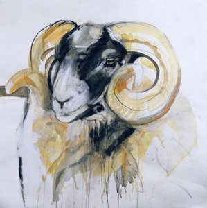 长角羊（混合媒体）