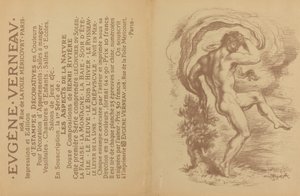 跳舞的裸体和欧仁-弗诺的Estampes décoratives广告[背面]，1897年。