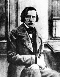弗雷德里克·肖邦（FrédéricChopin），波兰钢琴家和作曲家，1849年 作者 路易斯·奥古斯特·比森