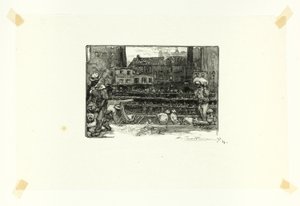 石膏卸载机，《塞纳河与林荫大道长廊》中的第三幅作品 作者 路易斯·奥古斯特·勒佩尔