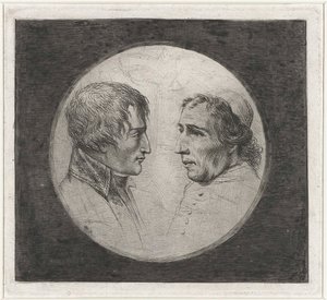 Coclers, L B，拿破仑和教皇庇护七世的双人肖像（约 1805 年，里克斯博物馆） 作者 路易斯·伯纳德·科克莱斯