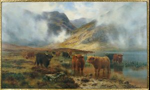 格伦科（Glencoe）尼斯湖（Loch Treachlan），《晨雾》，1907年