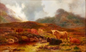 Glencoe的Clachaig荒地（布面油画）