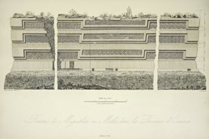 瓦哈卡省的Miguitlan或Mitla遗址，插图来自Alexander von Humboldt和Aime Bonpland的《Vues des Cordillères et Monumens des Peuples Indigènes de l