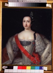 "俄国摄政王安娜-列奥波尔多夫娜（1718-1746 年）的肖像，沙皇伊凡六世的母亲"，路易-卡拉瓦克（1684-1754 年）创作，1733 年，约第五国时期。特罗皮宁博物馆，莫斯科 作者 路易斯·卡拉瓦克